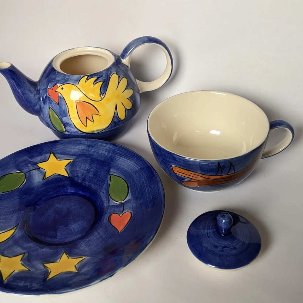 5 in 1 Stackable Teapot for 1 Set- Marianne Vinich Vintage